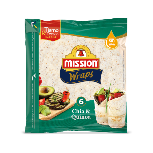 Mission tortilja wraps chia&quinoa 25cm 6kom 370g slika 1