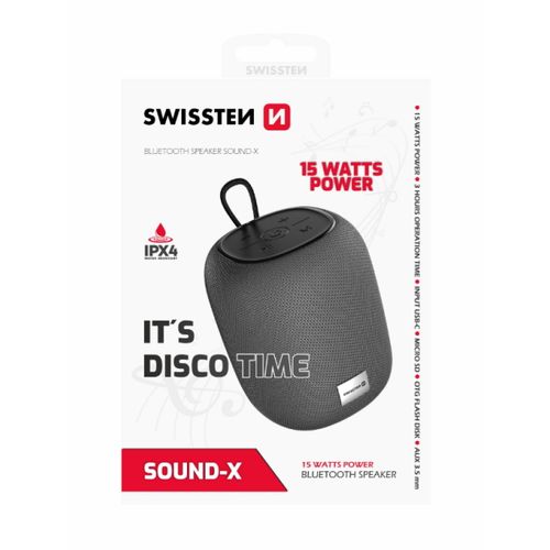 SWISSTEN zvučnik Bluetooth, vodootporan IPX4, 15W, baterija, crni SOUND-X slika 4