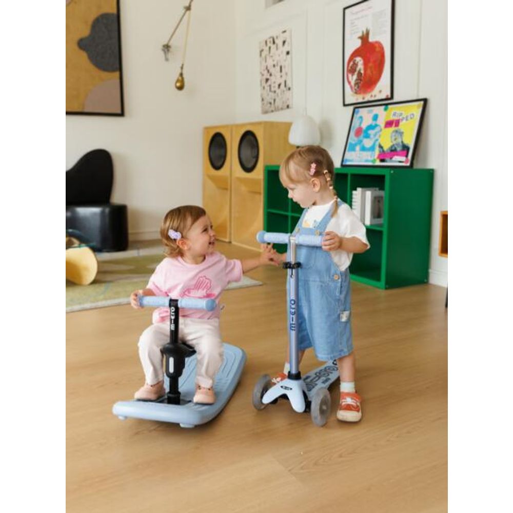 Micro Dječiji romobil Mini Deluxe Rock & Go LED Ocean Slate slika 9