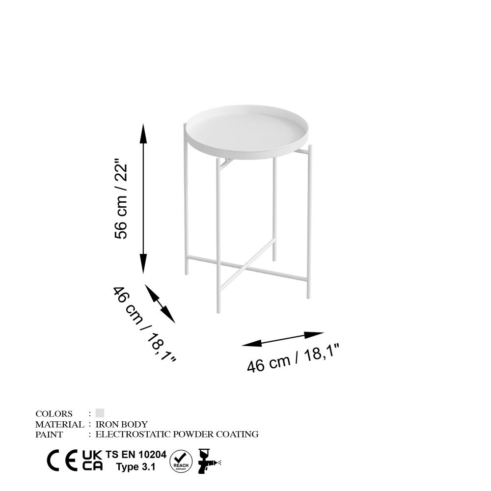 Shb-007-B Bijeli Kafe Sto slika 6