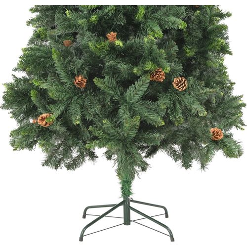 Umjetno božićno drvce sa šiškama zeleno 210 cm slika 7