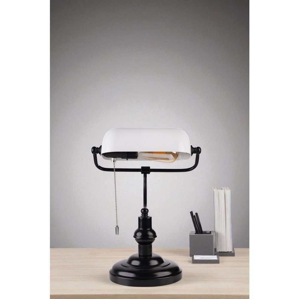 8897-8 Bijela i Crna Stolna Lampa slika 2