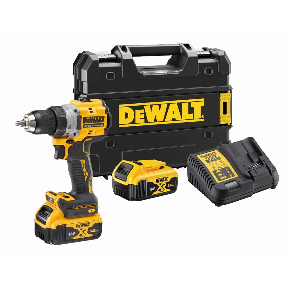 AKU BUŠILICA 18V XR BRUSHLESS, 2 X 5.0Ah + TSTAK Dewalt DCD800P2T slika 1