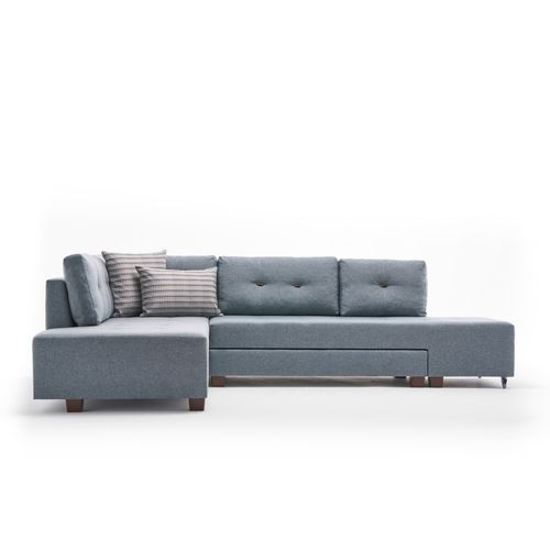 Atelier Del Sofa Kutna garnitura na razvlačenje, Svijetlo plava, Manama Corner Sofa Bed Left - Light Blue slika 5