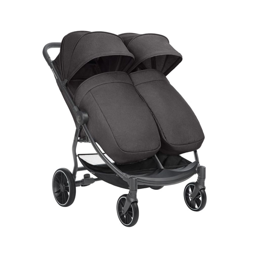 Kikka Boo Kolica za blizance Happy 2, Dark Grey slika 2