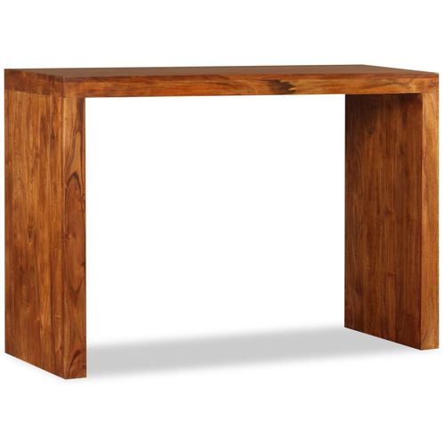 Konzolni stol masivno drvo s premazom boje meda 110x40x76 cm slika 24