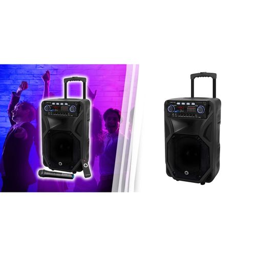 MANTA karaoke, 80W, FM, BT, USB, SD, bež mikr, gitara, baterij, crni SPK5021PRO slika 8