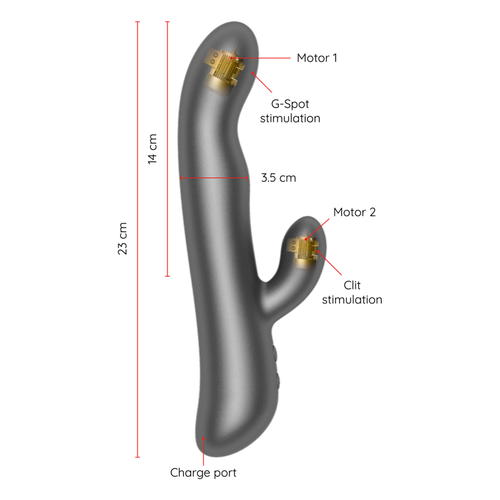 Oninder Rabbit &amp; Rotation Vibrator App Controlled slika 5