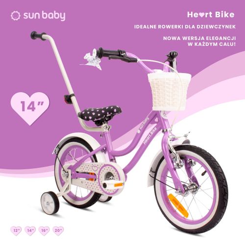 Dječji bicikl guralica Heart 14" bike ljubičasti slika 6