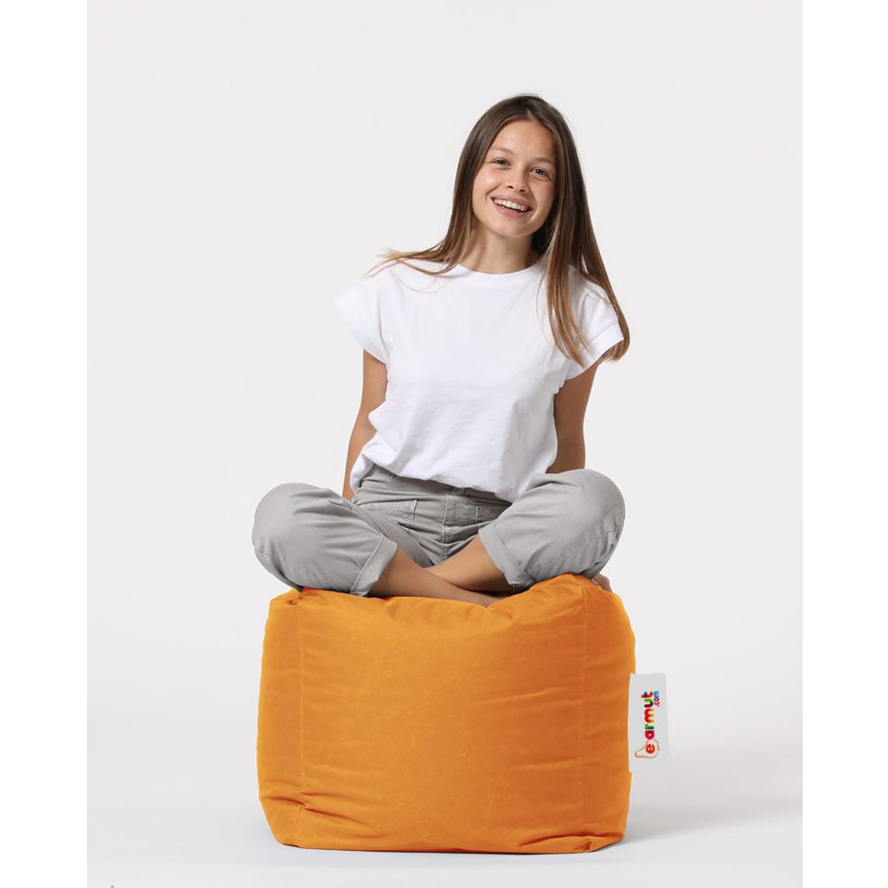 Kvadratni Pouf - Narandžasti Orange Garden Pouffe slika 2