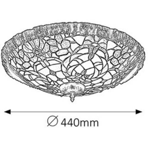 Rabalux Mirella plafonska lampaD44 E27 2x60W Klasična rasveta slika 3