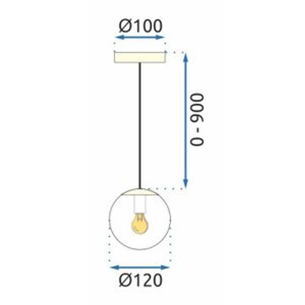 Lampa Viseća APP1249-1CP Gold- oštećena ambalaža slika 2