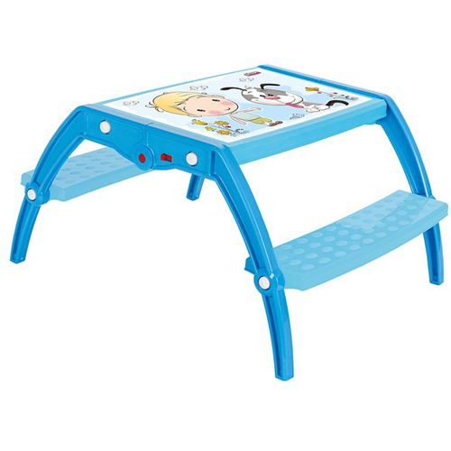 Pilsan Dječiji sklopivi sto sa dvije klupice, Plavi slika 1
