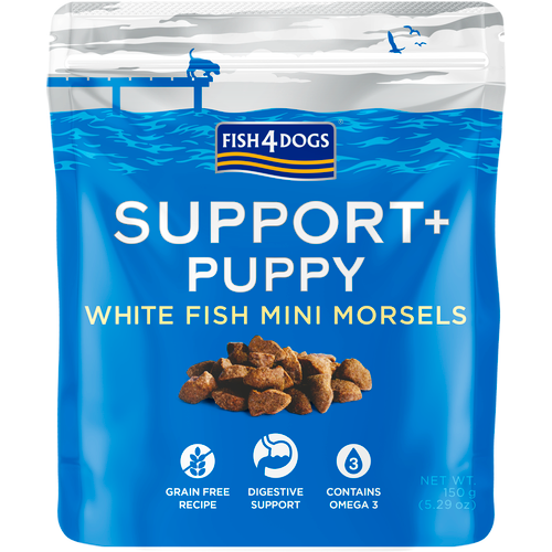 Fish4Dogs Support+ Puppy – White Fish, bijela riba, 150 g slika 1