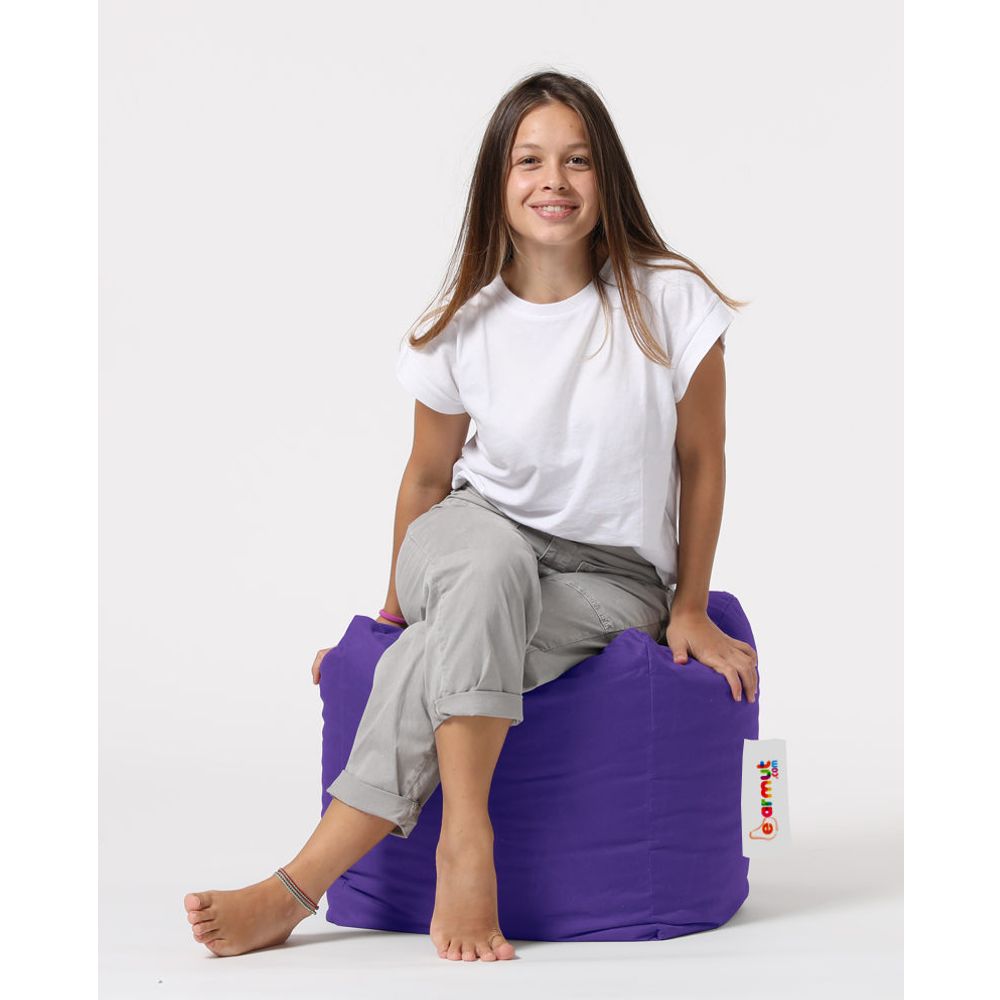 Kvadratni Puf - Ljubičasti Vrt Pouffe slika 4