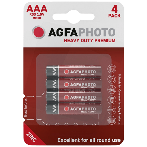 Agfa Zinc baterije, AAA, 1.5 V, blister 4 kom. - AAA B4 slika 1