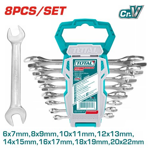 TOTAL 8-delni set viljuškastih ključeva 6-22 THT102386 slika 1