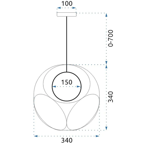 TOOLIGHT Viseća svjetiljka APP1019-1CP slika 3