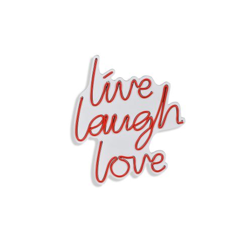 Wallity Ukrasna plastična LED rasvjeta, Live Laugh Love - Red slika 15