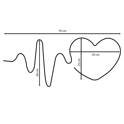 Opviq dekorativna zidna led svjetiljka, Heart - Medium - White slika 8