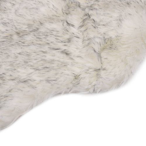 Tepih od umjetne ovčje kože 60 x 90 cm sivi prošarani slika 15