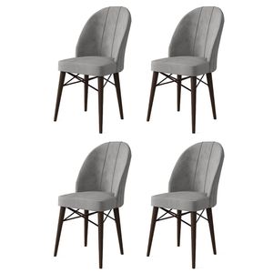 Ritim - Siva, Braon Siva Set Stolica (4 Komada)