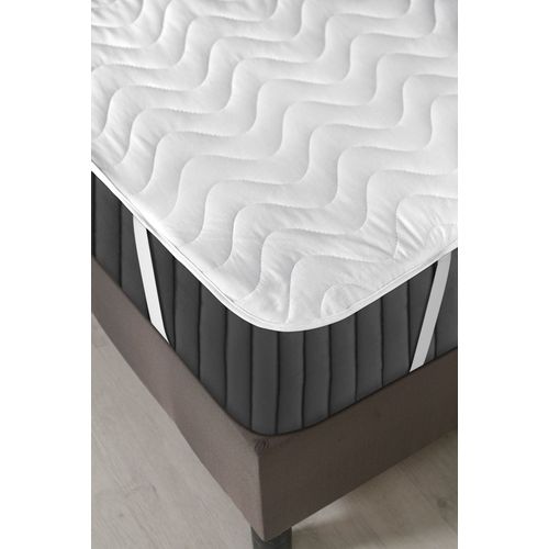 Quilted Alez (160 x 200) White Double Bed Protector slika 4