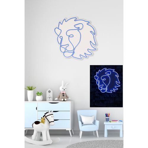 Wallity Ukrasna plastična LED rasvjeta, Lion - Blue slika 3