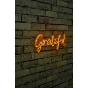 Wallity Ukrasna plastična LED rasvjeta, Grateful - Yellow