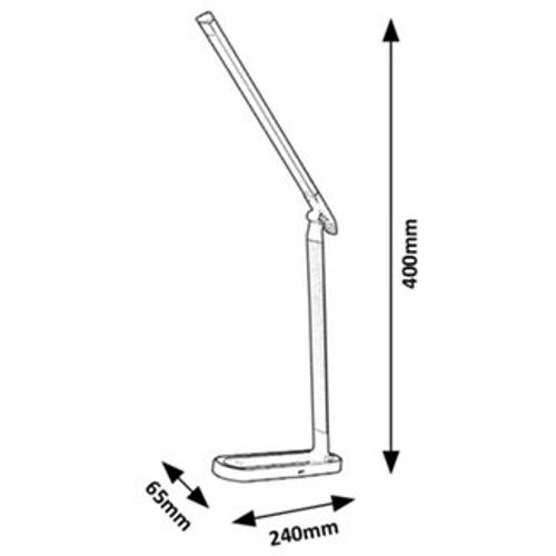 Rabalux Misha, stona lampa, LED 7W, bela slika 3