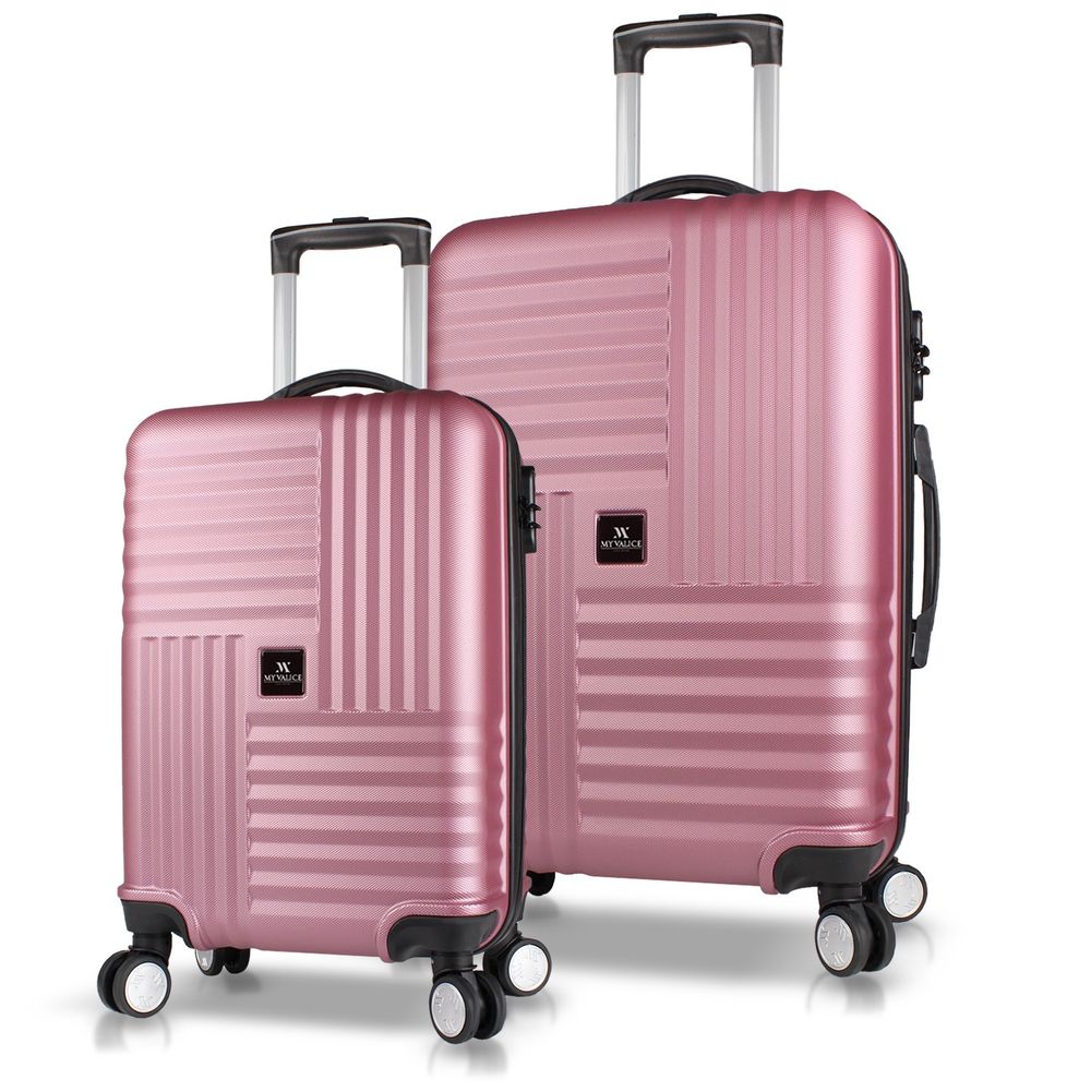 Set Kofera 8210 u Roze Zlatnoj Boji (2 Komada) slika 1