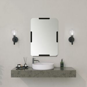 Code Mirror - Black Black Decorative Mirror