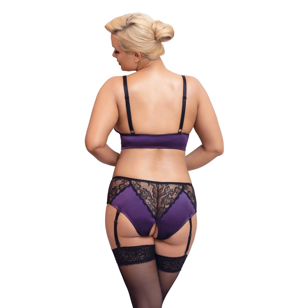 Cottelli CURVES BH Set ljubičasta/crna4XL slika 4