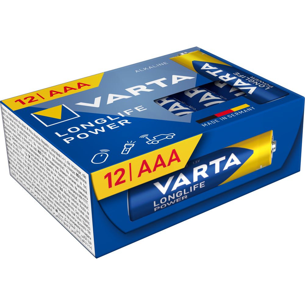 Varta Longlife Power baterija LR03, AAA, 1,5V 12 kom slika 2