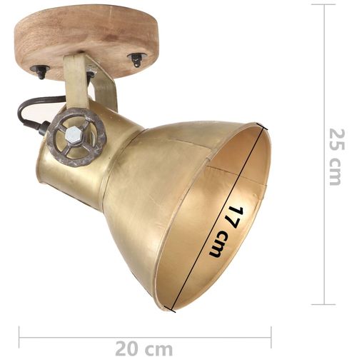 Industrijske zidne/stropne svjetiljke 2kom mjedene 20x25 cm E27 slika 14