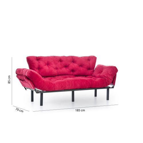 Atelier Del Sofa Trosjed na razvlačenje, Kesten, Nitta Triple - Maroon slika 14