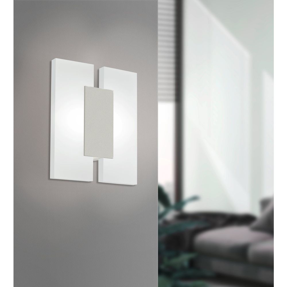 Eglo Metrass 2 Zidna Lampa sa LED Osvjetljenjem, 2x4,5W, 960 Lumen, Nikl-Mat/Bijela slika 2