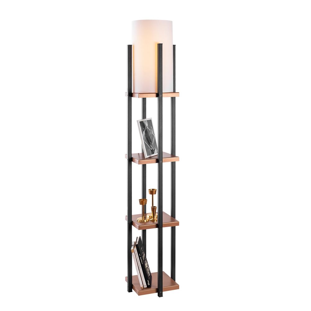 Elegantna Stajaća Lampa - Crna, Bakrena slika 4