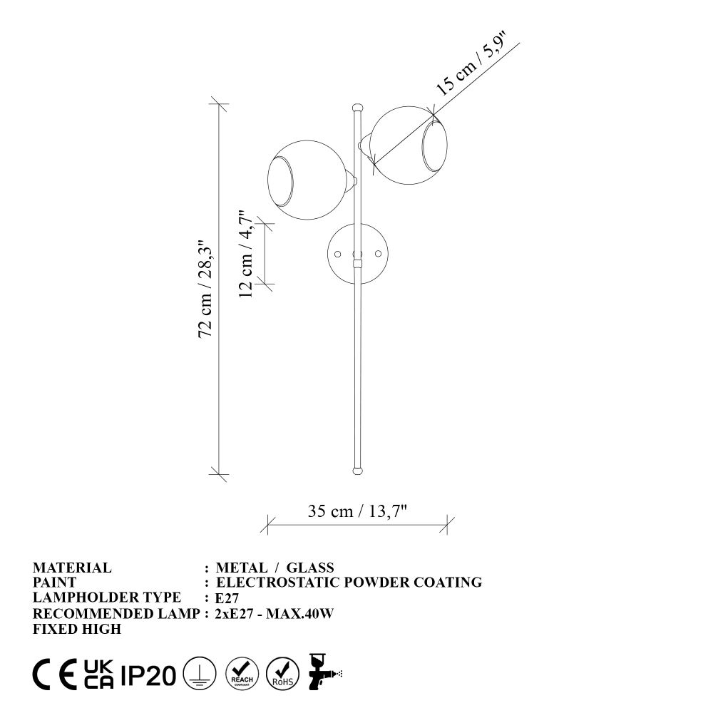 Zidna Lampa Benek - 15 - 14412 slika 8