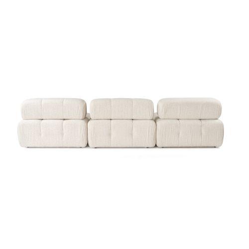 Woody Fashion Kutna garnitura Doblo 3 Seater with Pouffe ( L1-O1-1R-Pouffe) - Cream slika 4