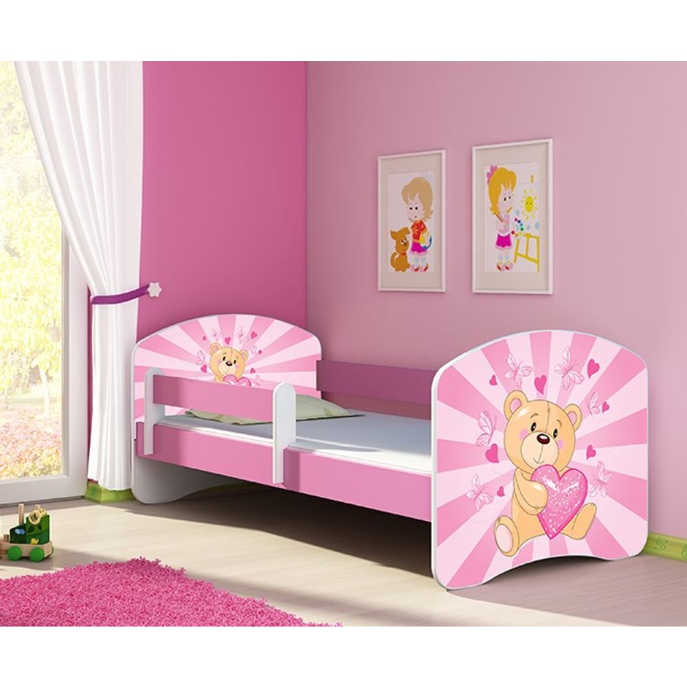 ACMA Dječiji krevet Acma II Pink - 140x70cm - Dezen 10 slika 1