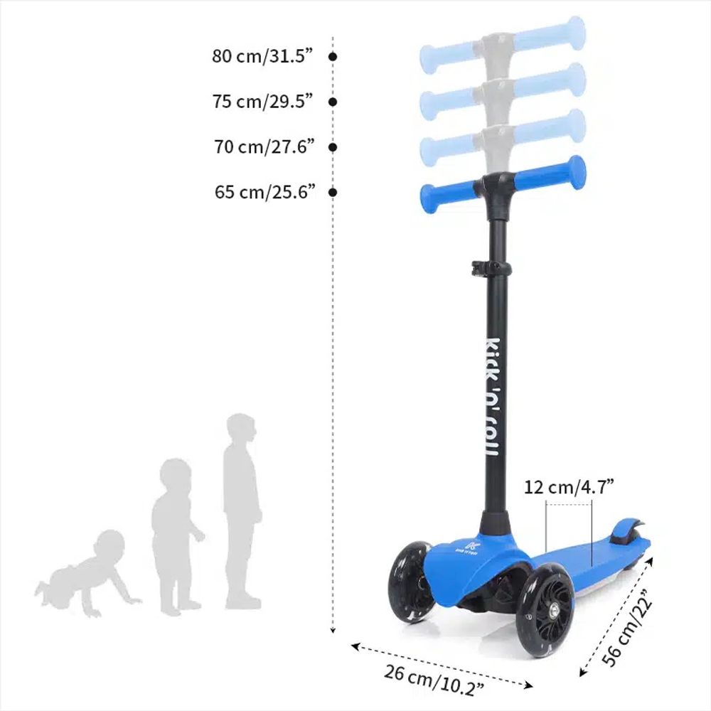 Kick'n'Roll KNRK6B Romobil K6, Plavi slika 3