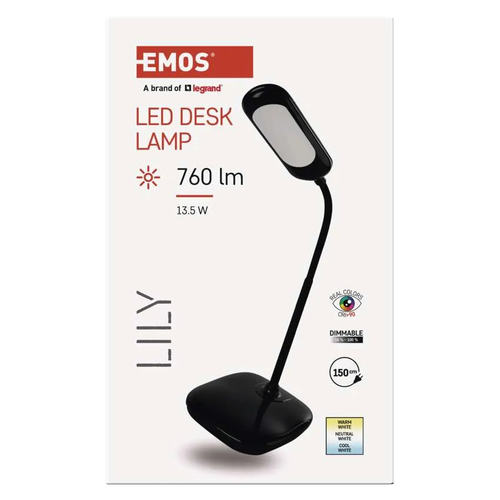 Stona lampa LED Lily crna Emos Z7629B slika 2