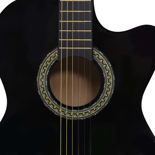 Klasična gitara Western s ujednačivačem i 6 žica crna slika 12