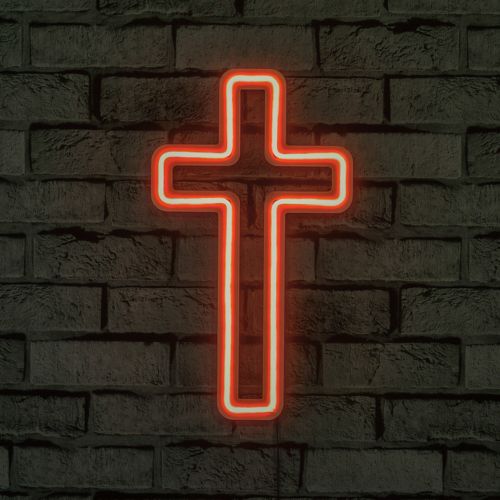 Wallity Ukrasna plastična LED rasvjeta, Cross Sign - Red slika 8