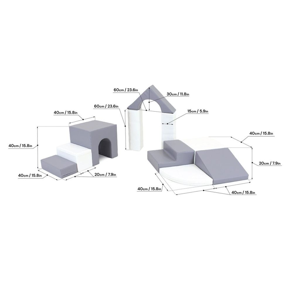 IGLU Soft Play Set CREATIVITY - Sivi/Bijeli slika 6