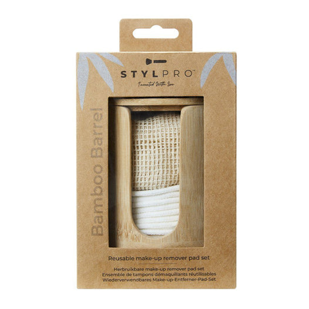 StylPro Bamboo posuda s 8 višekratnih bambusovih jastučića za uklanjanje šminke slika 2
