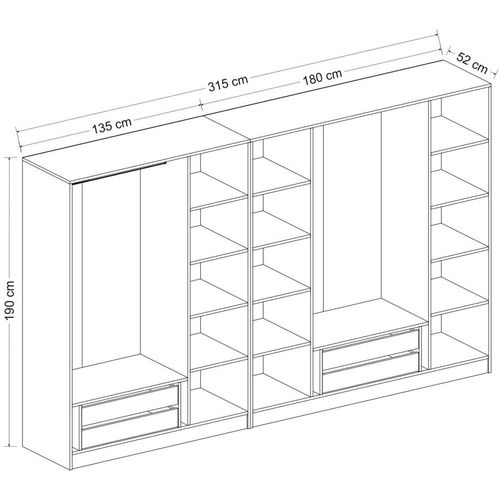 Kale - 4942 Anthracite Wardrobe slika 7