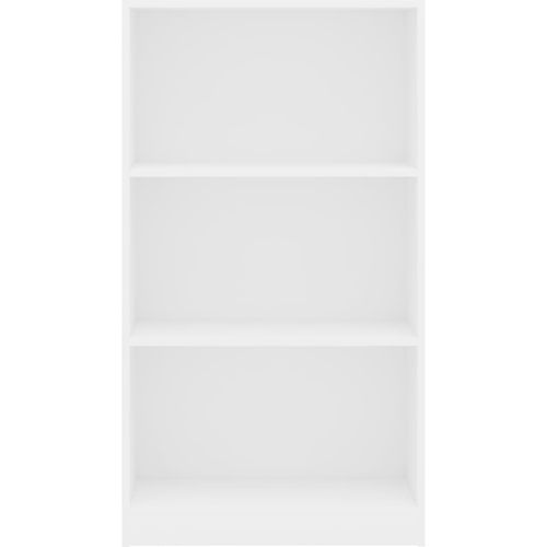 Ormarić za knjige s 3 razine bijeli 60 x 24 x 109 cm drveni slika 4