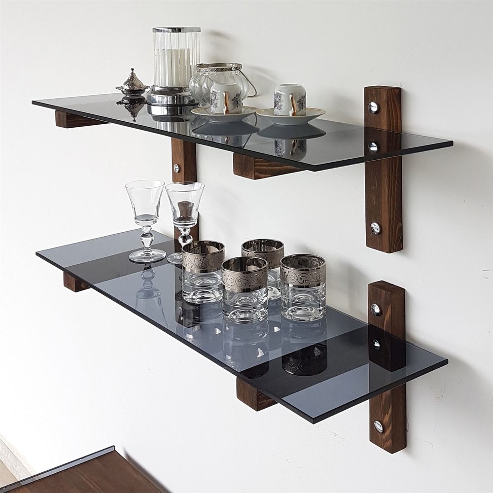 R202 Walnut Fume Zidna Polica slika 4
